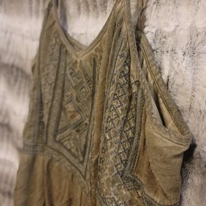 💚 Olive Green Spaghetti Strap Bodysuit